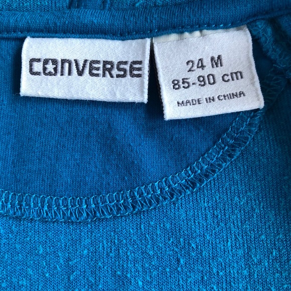 Converse Blue Velvet Hooded 2 Pieces Set 24M - Picture 8 of 10